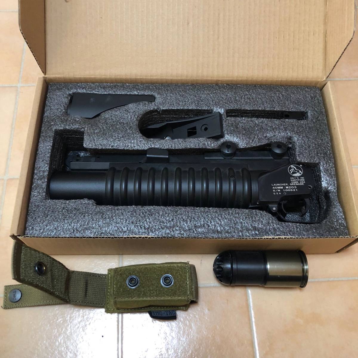 美品 サンプロジェクト M203 RS グレネードランチャー 20mmレイル対応 「caw など、各メーカー 40mm モスカート 対応」(ガスガン m4 m16) CAW M203 RS グレネードランチャー AK203 AK47