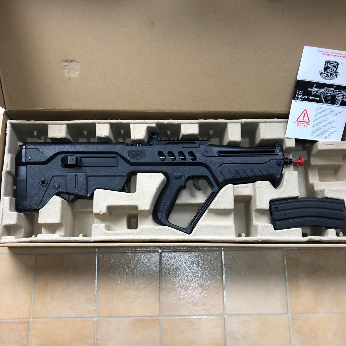 S＆T T21 タボール(黒） 箱あり フラッシュハイダー欠品 電動ガン #696 