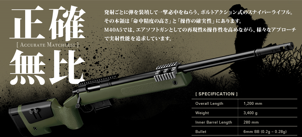 限定商品マルイ M40A5 スナイパーライフル OD トイガン